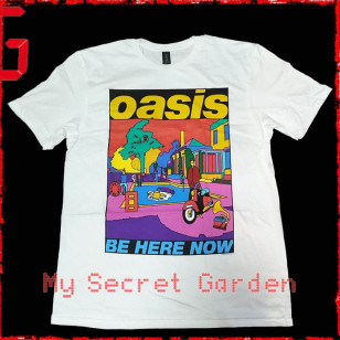 Oasis - Be Here Now Illustration White Official T Shirt ( Men M, L , XL) ***READY TO SHIP from Hong Kong***